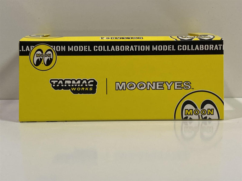 toyota hiace widebody mooneyes yellow 1:64 scale tarmac mooneyes