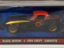 black widow and 1966 chevy corvette 1:24 scale jada 31749