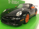 porsche 911 gt3 rs (997) black/orange welly 22495 scale 1:24