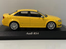 audi rs4 2004 yellow 1:43 scale maxichamps 94014600