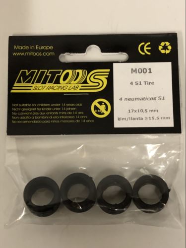 mitoos m001 racing 4 x s1 tyres 17 x 10.5mm new