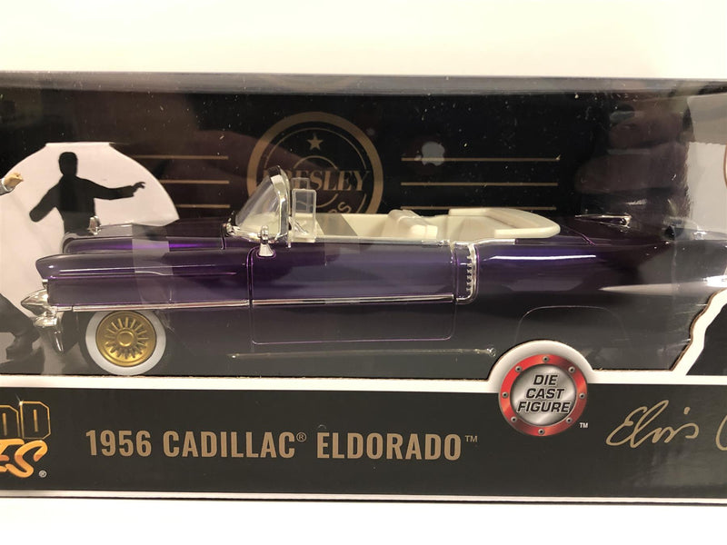 elvis presley figure and 1956 cadillac eldorado 1:24 scale jada 30985