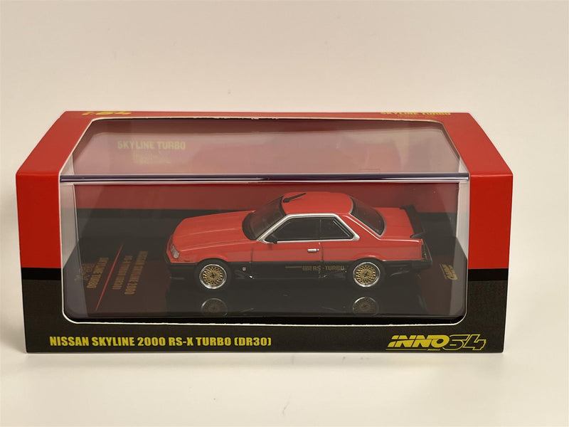 Nissan Skyline 2000 RS X Turbo DR30 Red Black  1:64 Scale Inno 64 IN64R30RED