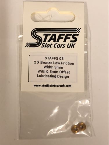 staffs 08 bearings 2 x bronze low fiction width 3mm with 0.5mm offset