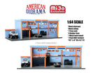 garage diorama 1:64 scale includes gulf decals mijo exclusives american diorama