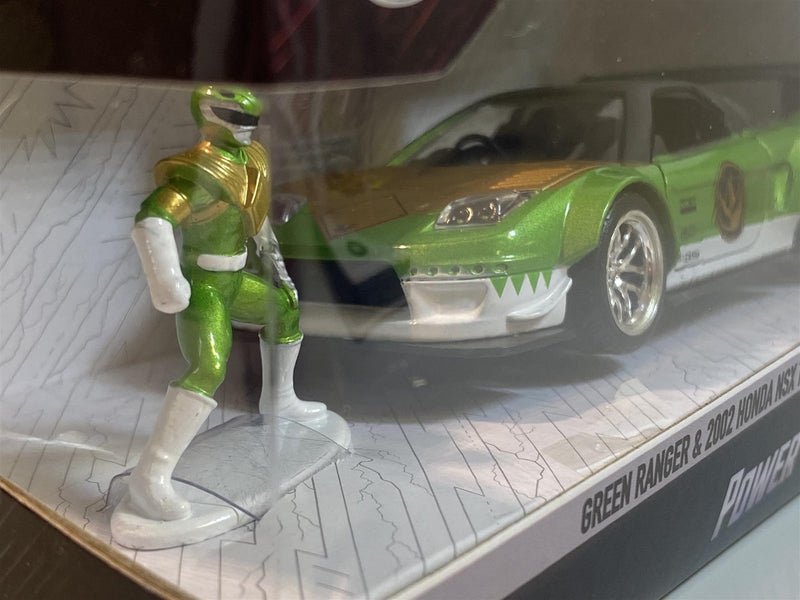 green power ranger figure and 2002 nsx type r japan spec 1:32 jada 32871