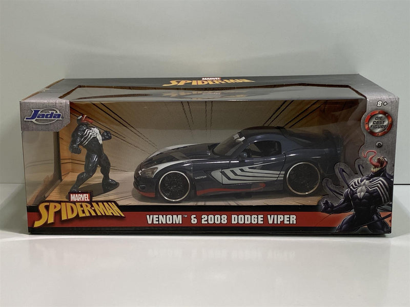 venom and 2008 dodge viper spiderman 1:24 scale jada 31750