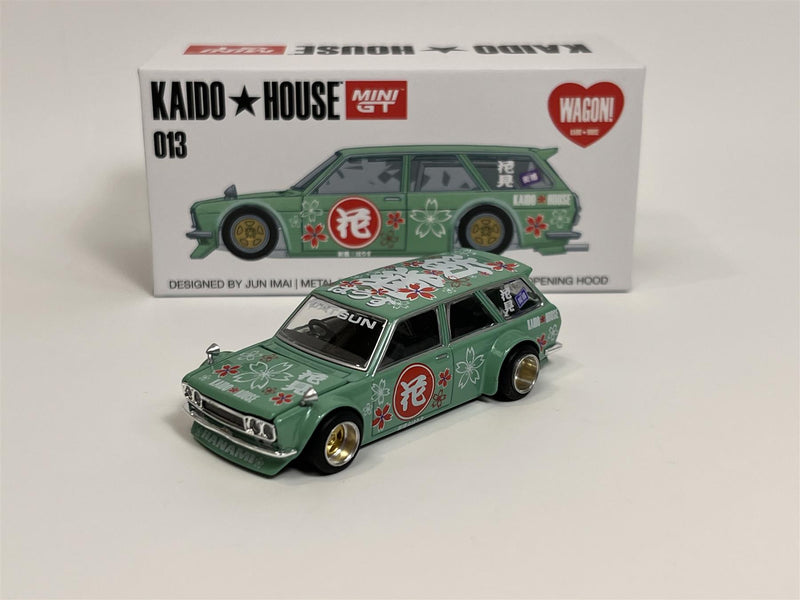 Datsun KAIDO 5100 Wagon H V2 Green 1:64 Scale Mini GT KHMG013