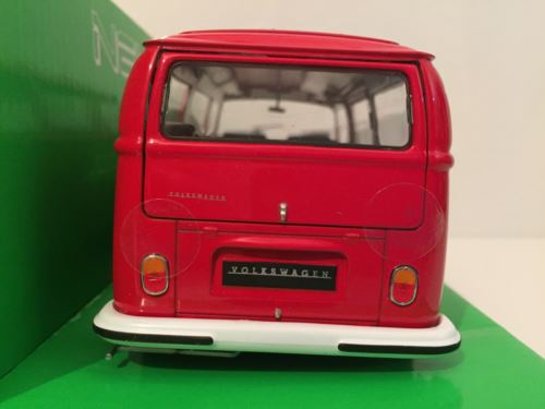 1972 volkswagen bus t2 red welly 22472 1:24 scale