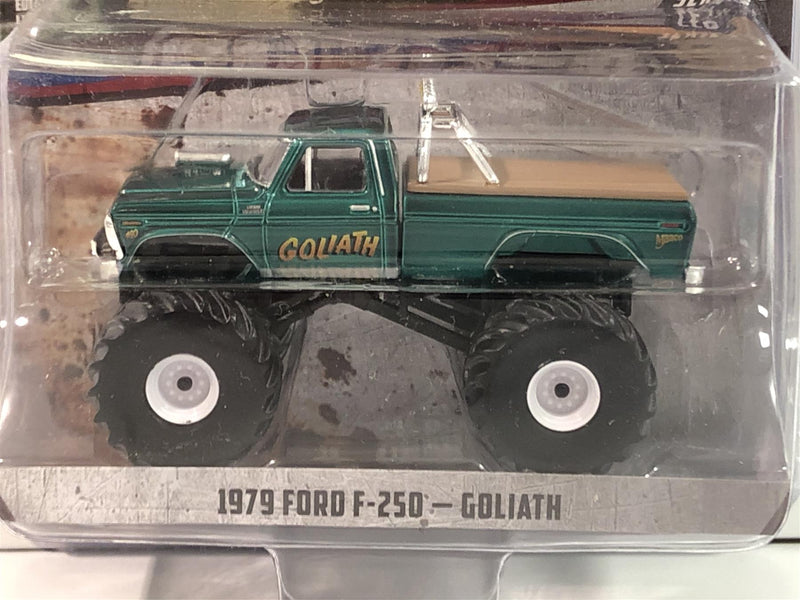 rare 1979 ford f-250 goliath king of crunch 1:64 greenlight 49020c