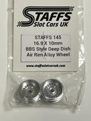 Staffs Slot Cars BBS Style Deep Dish Air Wheels Alloy 16.9 x 10 mm x 2 STAFFS 145