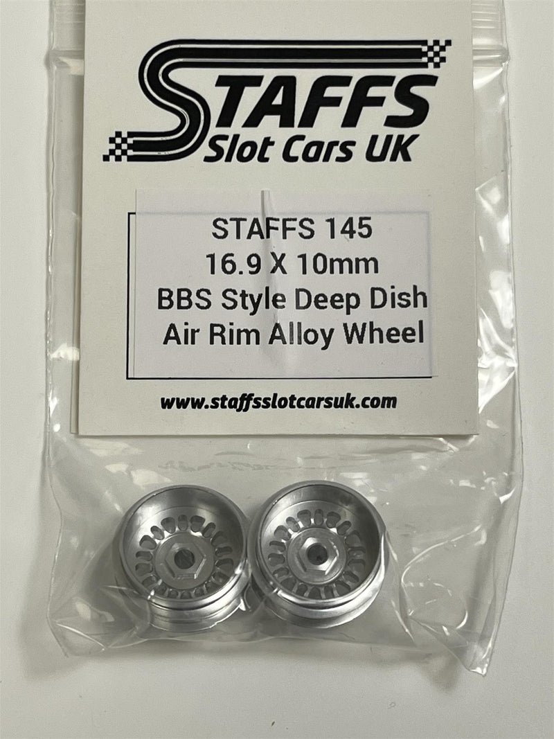 Staffs Slot Cars BBS Style Deep Dish Air Wheels Alloy 16.9 x 10 mm x 2 STAFFS 145