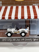 1942 Willys MB Jeep with Security Officer 1:64 Greenlight 97110A
