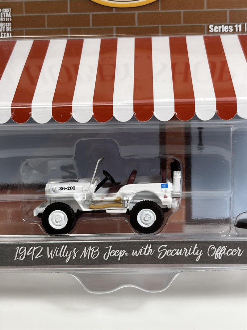 1942 Willys MB Jeep with Security Officer 1:64 Greenlight 97110A