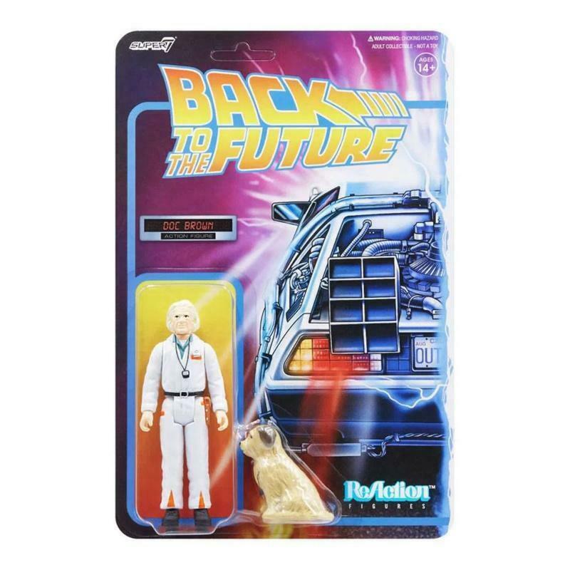 doc brown back to the future 3.75 inch action figure re action super7
