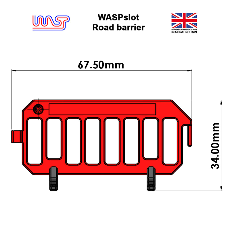 slot car trackside scenery  white road barriers x 8 1:32 scale wasp