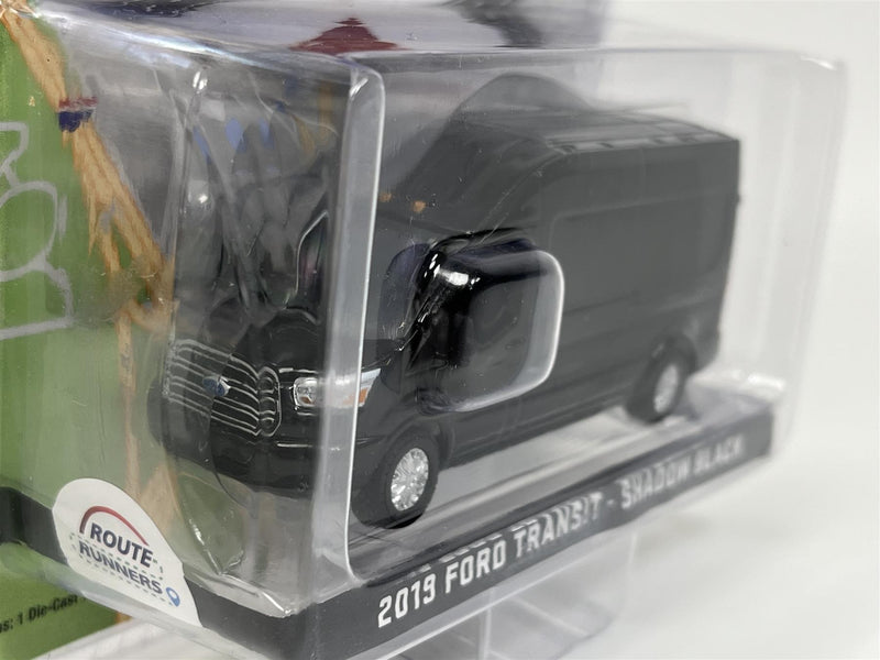 2019 Ford Transit Shadow Black Route Runners 1:64 Scale Greenlight 53030