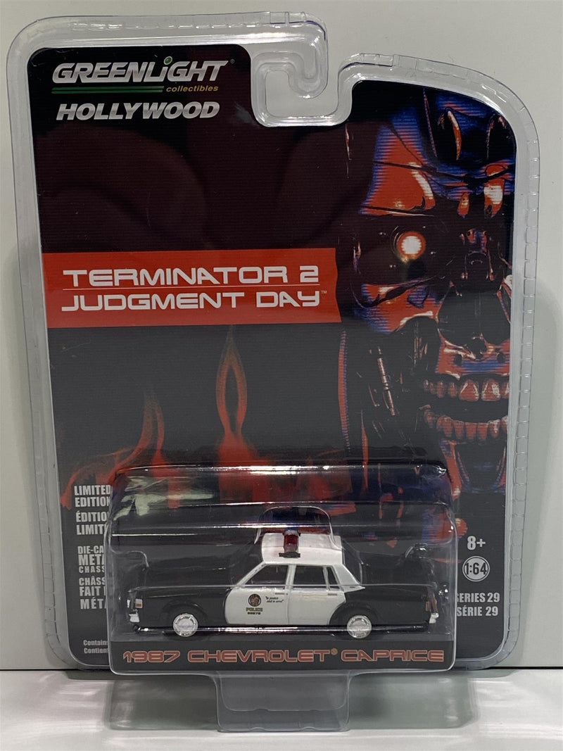 terminator 2 judgment day 1987 chevrolet caprice 1:64 greenlight 44890f