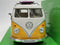 1963 VW Volkswagen T1 Bus Yellow White with Surfboard 1:24 Welly 22095SB22.99