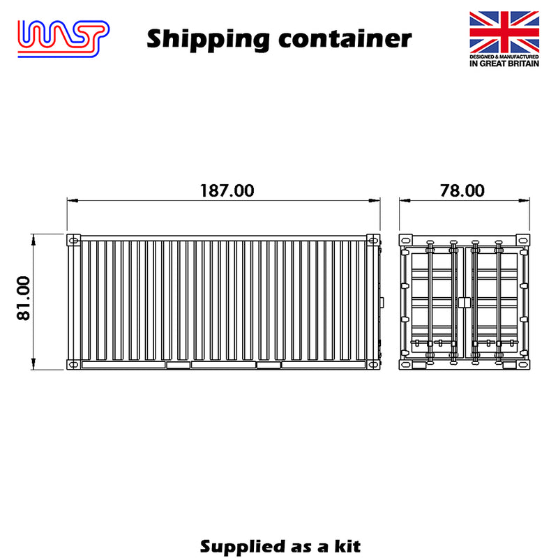slot car scenery track side 20 foot shipping container 1:32 scale