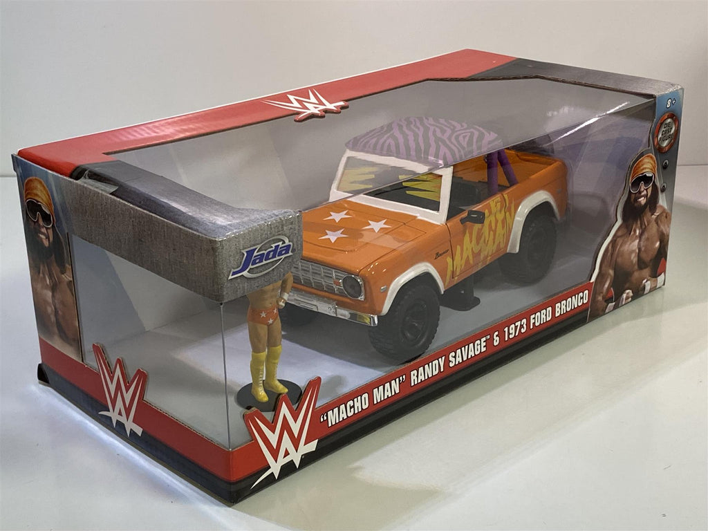 Macho Man Randy Savage & 1973 Ford Bronco Die-Cast Limited Edition Custom  Display