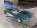 1962 chevy corvette custom metallic teal johnny lightning 1:64 jlcg023b