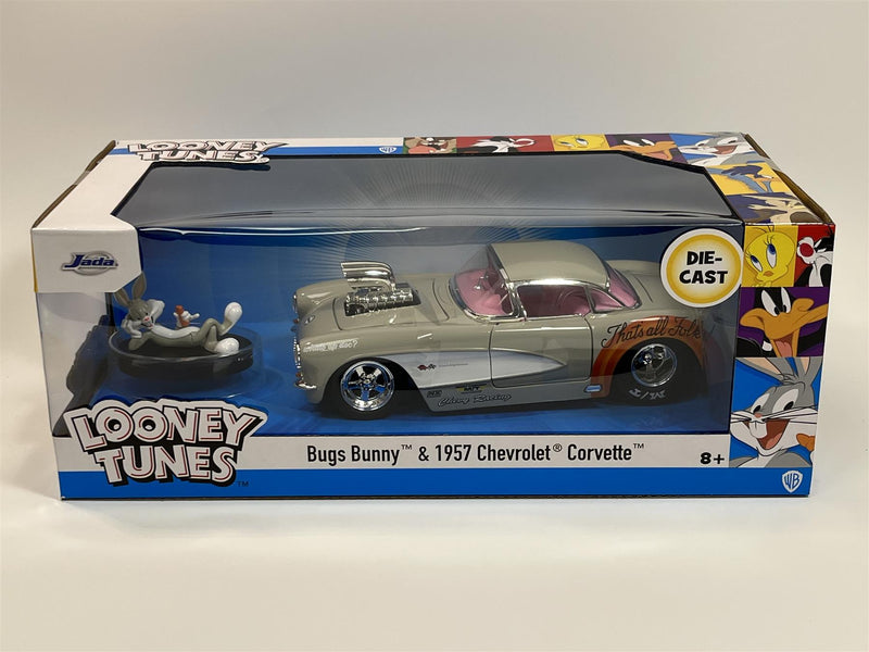 Bugs Bunny Looney Tunes and 1957 Chevrolet Corvette 1:24 Jada 253255041