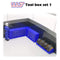 slot car garage pit scenery - tool set 5 piece blue 1:32 scale