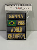 ayrton senna world champion 1988 f1 board signage 1:18 cartrix se118