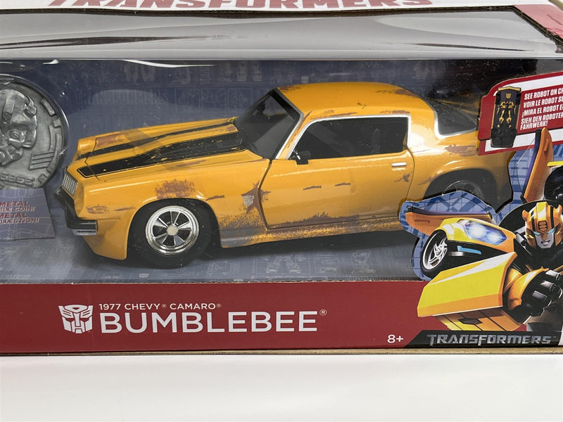 Transformers 1977 Chevy Camaro Bumble Bee with Collectible Coin 1:24 Jada 253115001