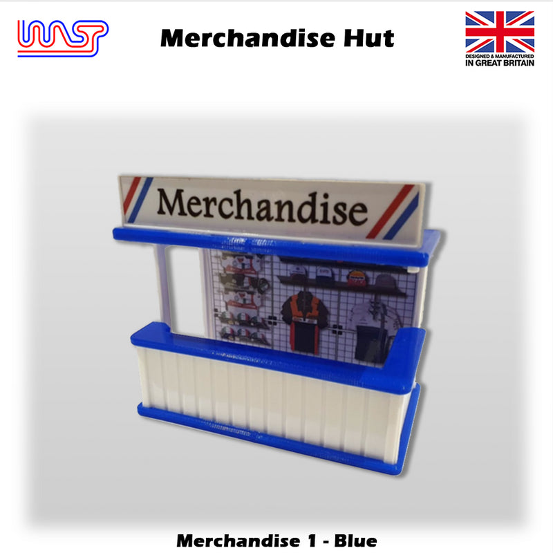 slot car track scenery merchandise hut blue 1:32 scale wasp