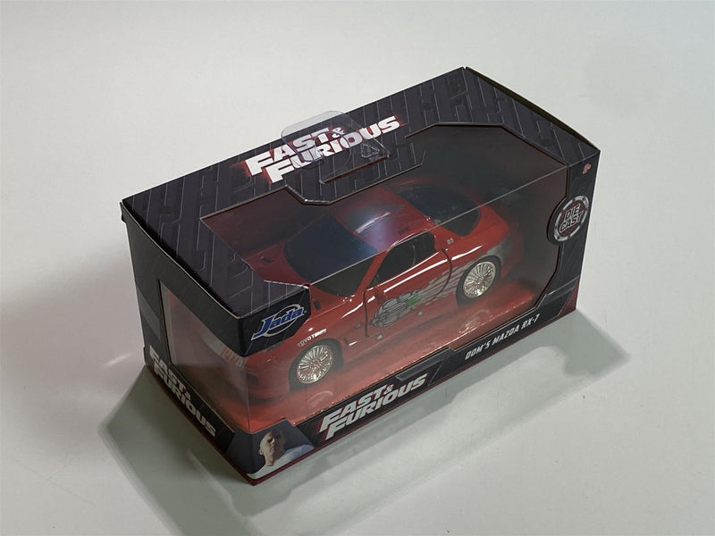 fast and furious dom's mazda rx-7 red 1:32 scale jada 98377