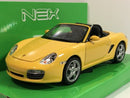 porsche boxster cabrio s yellow 1:24 scale welly 22479y