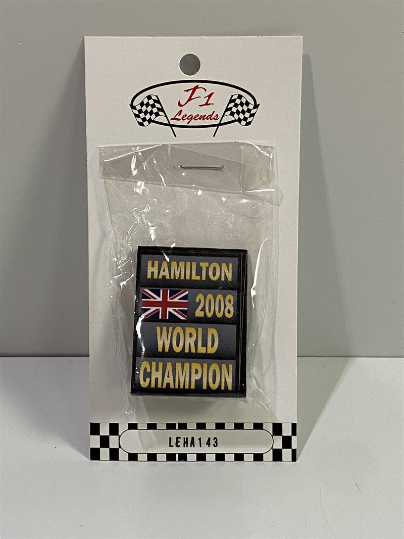 lewis hamilton world champion 2008 f1 board signage 1:43 cartrix ha143