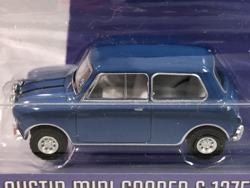 the italian job 1969 movie 1967 mini cooper s 1275 blue 1:64 greenlight 44880a