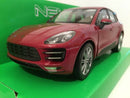 porsche macan turbo 2014 - red scale 1:24 welly 24047r