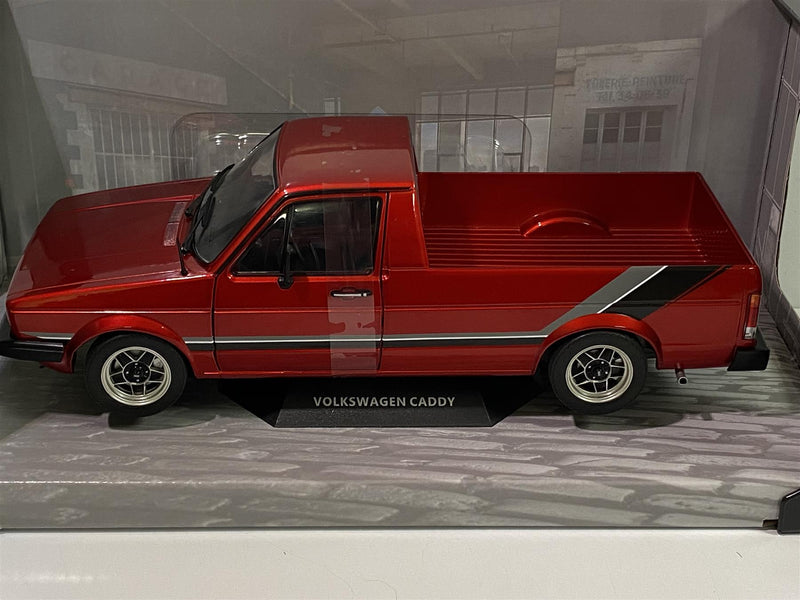 1982 vw volkswagen caddy mki custom red 1:18 scale solido 1803508