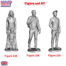 Trackside Unpainted Figures Scenery Display 3 x Figures Set 87 New 1:32 WASP