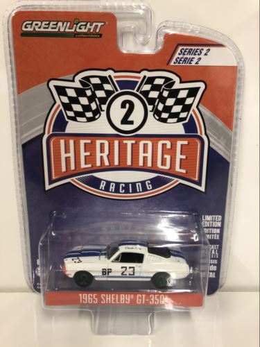 rare 1965 shelby gt350 no23 charlie kemp ford racing 1:64 greenlight 13220d