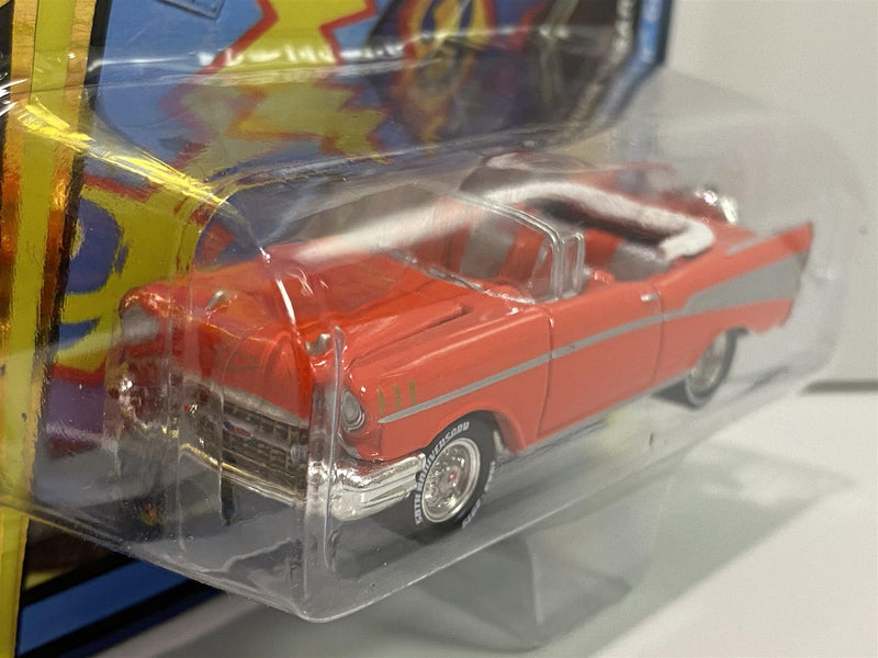 1957 chevy bel air convertible matador red 1:64 johnny lightning jlcg020a