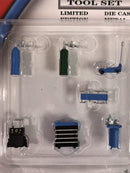 mechanic tool set blue 1:64 scale 6 pcs american diorama 38405