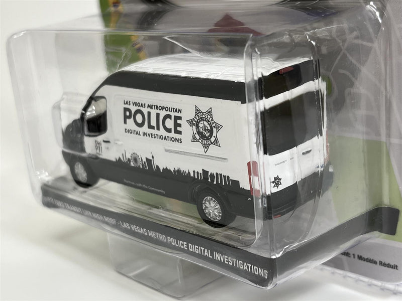 2019 Ford Transit LWR High Roof Las Vegas Metro Police 1:64 Scale Greenlight 53040