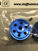 staffs aluminium bullet hole wheels in blue 15.8x10mm staffs32