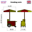 slot car trackside scenery hot dog vending cart 1:32 scale wasp