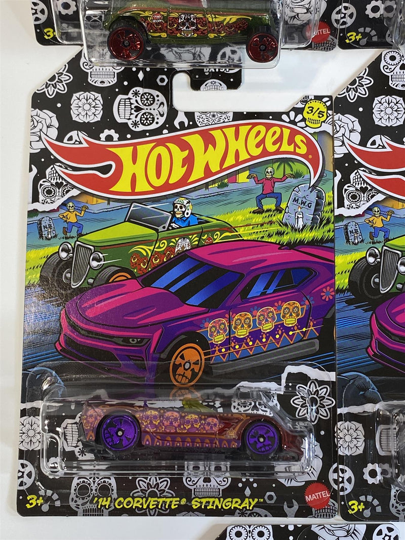 hot wheels 2021 halloween dia de los 2021 5 car set dxt91 956d