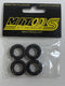 mitoos m075 4 x classic rib tyres 22 x 7mm medium 32 shore