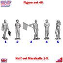 Trackside Unpainted Figures Scenery Display 5 x Marshals Set 48 New 1:32 Scale WASP