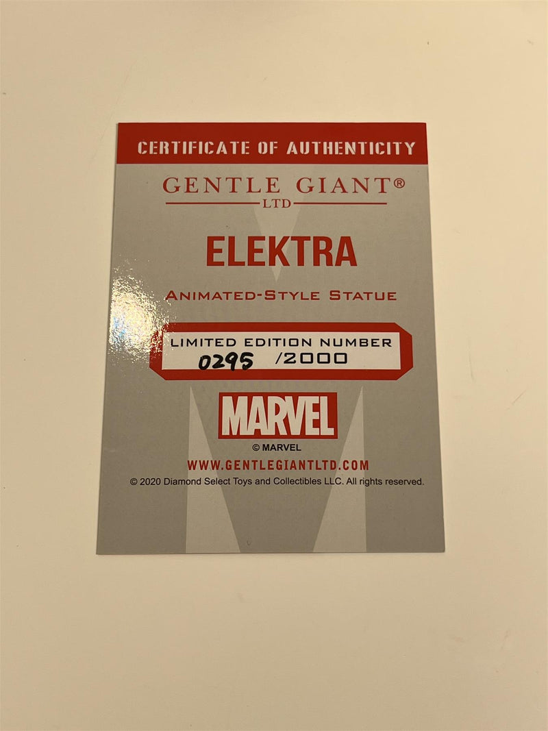 Elektra on Stand 13cm Sculpted Gentle Giant Numbered Limited Edition