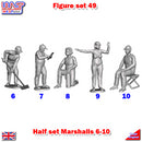 Trackside Unpainted Figures Scenery Display 5 x Marshals Set 49 New 1:32 Scale WASP