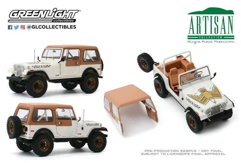 dixie's 1979 jeep cj7 dukes of hazzard 1:18 scale greenlight 19065 new